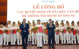 Công bố 34 Trưởng Thi hành án dân sự các tỉnh, thành phố