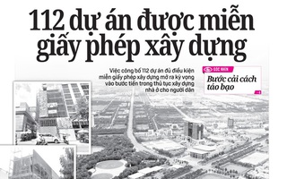 Báo in ngày 5-7: 112 dự án được miễn giấy phép xây dựng