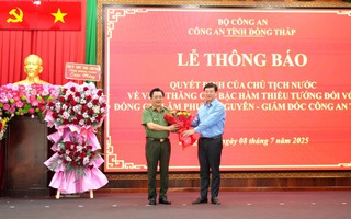 Công an tỉnh Đồng Tháp tổ chức lễ thông báo Quyết định của Chủ tịch nước