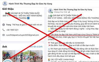 Cảnh báo mạo danh Liên đoàn thể thao để tổ chức giải đua xe đạp, thu phí trái phép