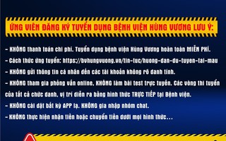 Bệnh viện Hùng Vương cảnh báo khẩn