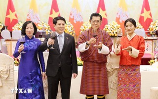Chủ tịch nước Lương Cường chủ trì chiêu đãi cấp nhà nước Quốc vương Bhutan