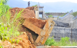 Dự án hồ chứa nước gần 500 tỉ ở Lâm Đồng tan hoang sau gần 2 năm chờ khắc phục sạt trượt