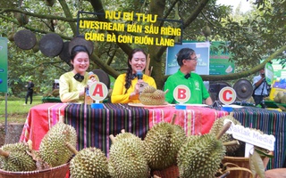 Nữ bí thư xã tham gia livestream, giúp nông dân bán gần 60 tấn sầu riêng