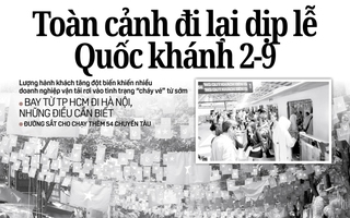 Báo in ngày 30-8: Toàn cảnh đi lại dịp lễ Quốc khánh 2-9