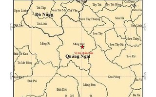 Hai trận động đất liên tiếp, gây rung chấn nhiều xã miền núi Quảng Ngãi