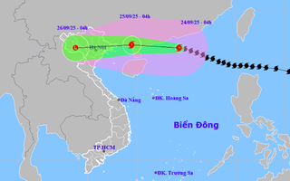 Siêu bão số 9 Ragasa suy yếu xuống cấp 15-16, giật trên cấp 17, dự báo đổ bộ vào đâu?