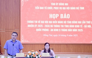 450 đại biểu dự Đại hội Đảng bộ tỉnh Đồng Nai lần thứ I, nhiệm kỳ 2025-2030