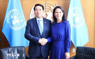 Chủ tịch nước Lương Cường gặp Chủ tịch Đại hội đồng Liên hợp quốc Khóa 80
