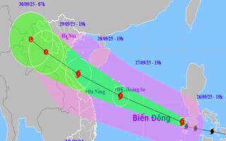 Bão Bualoi đã vào Biển Đông, giật cấp 15