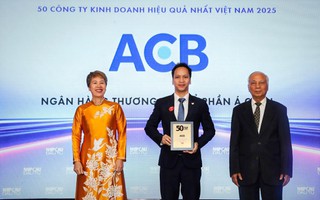 ACB lần thứ 9 được vinh danh "50 công ty kinh doanh hiệu quả nhất Việt Nam"