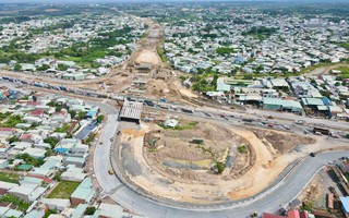 Lộ trình di chuyển trên đường Võ Nguyên Giáp khi thi công nút giao với cao tốc Biên Hòa - Vũng Tàu