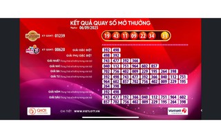 Hai vé số Vietlott cùng trúng giải Jackpot 2 trong chiều 6-9