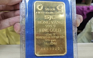 Chiều 6-9, giá vàng miếng SJC trên thị trường tự do giảm nhanh