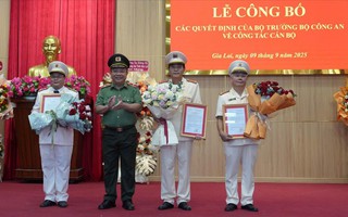Công an tỉnh Gia Lai công bố các quyết định của Bộ trưởng Bộ Công an về công tác cán bộ