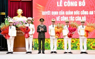 Công an tỉnh Thanh Hóa điều động, bổ nhiệm nhiều cán bộ