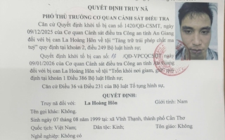 Công an đang tung lực lượng truy bắt bị can La Hoàng Hôn