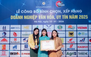 Yến sào Khánh Hòa được vinh danh Top 20 Doanh nghiệp văn hóa, uy tín năm 2025