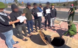 Bắt giữ 6 đối tượng cắt trộm dây cáp điện