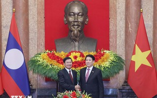 Chủ tịch nước Lương Cường hội kiến Tổng Bí thư, Chủ tịch nước Lào