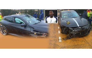 Tiền đạo Tottenham tai nạn xe hơi, chiếc Ferrari biến dạng