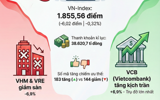 Chứng khoán ngày 8-1: VN-Index "hụt hơi" tại đỉnh 1.888 điểm