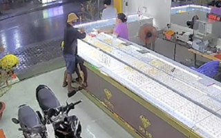 Kẻ cướp giật tiệm vàng ở TPHCM leo tường xuống vườn dừa