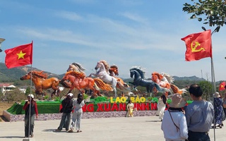 Người dân đổ xô check-in đàn ngựa oai phong gây sốt ở Quảng Trị