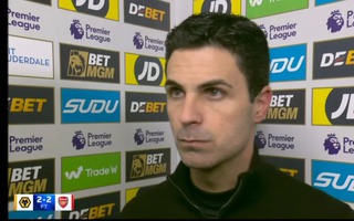 HLV Arsenal chỉ trích gay gắt học trò sau trận hòa mà như thua trước Wolves