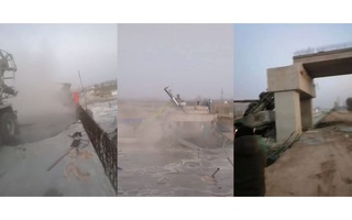 Khoảnh khắc cầu đường sắt ở Trung Quốc bất ngờ đổ sập, nhiều người thiệt mạng