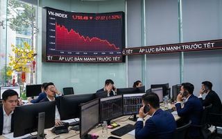 Dòng tiền rút mạnh trước Tết, thị trường chứng khoán chìm trong sắc đỏ