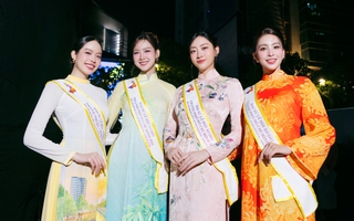 Áo dài bằng tơ không dệt đặc biệt của Trung Đinh