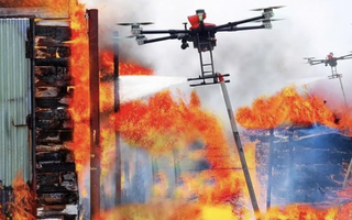 Lần đầu tại Việt Nam: Ra mắt UAV chữa cháy bầy đàn, tiếp cận cả hẻm sâu