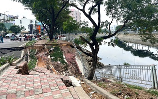 TPHCM: Cần 100 tỉ đồng khẩn cấp xử lý đường lún sụp ven kênh Tàu Hủ