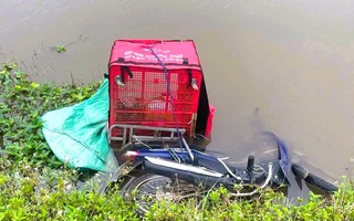 Phát hiện thi thể nam shipper dưới mương nước