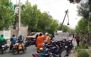 Vướng dây điện khi cẩu cây cảnh, tài xế thiệt mạng