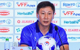 HLV Kim Sang-sik hài lòng với trận thắng cách biệt 2 bàn của tuyển Việt Nam