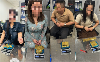 Hành khách giấu hơn 12 kg vàng miếng trong áo ngực và quần để mang vào Việt Nam