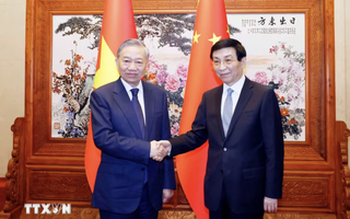 Tổng Bí thư, Chủ tịch nước Tô Lâm hội kiến Chủ tịch Chính hiệp toàn quốc Trung Quốc