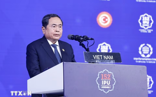 Chủ tịch Quốc hội Trần Thanh Mẫn phát biểu tại Đại hội đồng Liên minh Nghị viện Thế giới