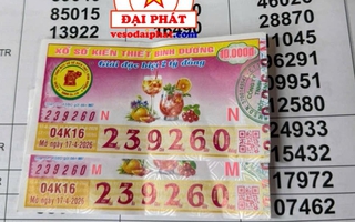 Xổ số miền Nam: Trưa 18-4, lộ diện khách hàng ở TPHCM trúng độc đắc vé số Bình Dương