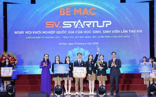 15 dự án được trao giải Nhất cuộc thi ý tưởng khởi nghiệp
