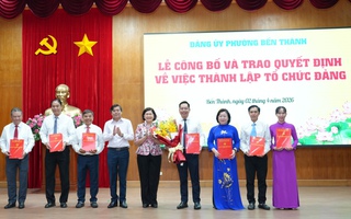 TPHCM: Phường Bến Thành thành lập thêm chi bộ, đảng bộ, củng cố hệ thống chính trị