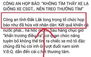 Công an Đắk Lắk cảnh báo thông tin giả mạo về vụ nam sinh lớp 12 tử vong