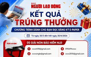 Công bố kết quả quay số trúng thưởng chương trình E-Paper Báo Người Lao Động