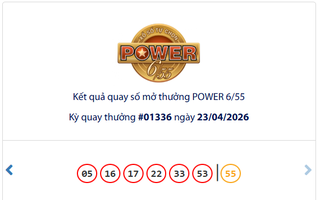 Ngày 23-4, xổ số Vietlott có vé Power 6/55 trúng giải Jackpot 2