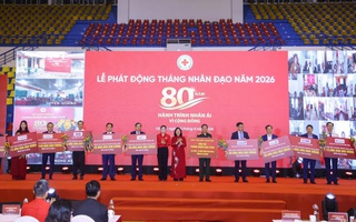 Gần 350 tỉ đồng được tiếp nhận tại Lễ phát động Tháng nhân đạo năm 2026