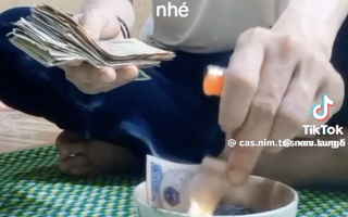 Xôn xao thanh niên đốt tiền rồi quay clip, luật quy định ra sao?