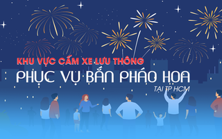 [Infographic] - Lộ trình thay thế các tuyến đường bị cấm, phục vụ bắn pháo hoa tối 30-4 ở TPHCM