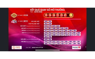 Cuối ngày 26-5, xổ số Vietlott có vé trúng giải hơn 83,3 tỉ đồng
